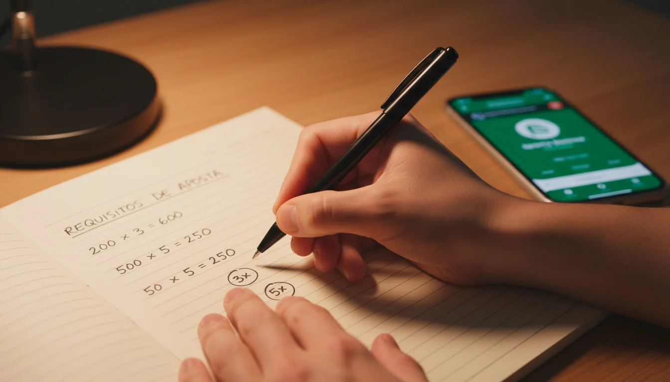 Cálculo de rollover nas apostas desportivas com exemplo prático